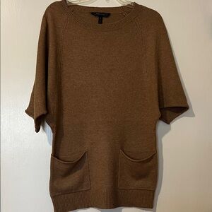 BCBGMaxAzria Brown Crew Neck Sweater